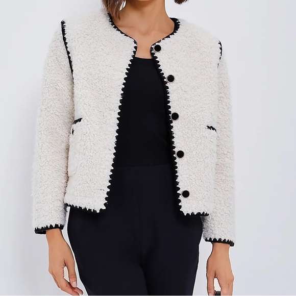Hyacinth House Sherpa Blazer Jacket - Picture 1 of 8